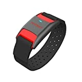 Fitcent Banda Frecuencia Cardiaca Brazo Bluetooth Ant, Pulsómetro de Brazo, Sensor de Frecuencia Cardíaca, Compatible con Garmin Strava Wahoo Fitness