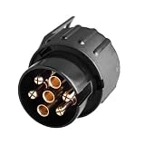 CGEAMDY Adaptador Enchufe Remolque, Adaptador De Remolque De 7 Pines a 13 Pines, Adaptador para La Conexión De Remolques Y Caravanas, Transformador Remolque para Remolques, Caravana, Portabicicletas