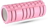 Rodillo de masaje para fascia de hasta 120 kg, eficaz para entrenamiento funcional, rodillo de masaje para automasaje de piernas y espalda, promueve la circulación sanguínea y la regeneración (rosa)