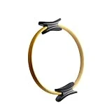 1PC Yoga Pilates Ring Stylish Yoga Auxiliary Loop Portable Yoga Exercise Ring Creative Yoga Training Wheel Anti-slip Handle Yoga Ring for Exercise Training (Mixed Color)