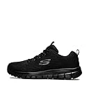 Skechers Graceful Get Connected, Zapatillas Mujer, Negro (Black Mesh Trim), 38 EU