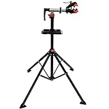 HOMCOM Bicicletas Soporte de Pie 109-180cm Reparacion Bicicletas con Bandeja Herramientas Bici