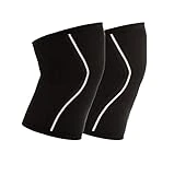 Vintree 2X Rodillera de Neopreno de 7 mm Shield Par de Rodilleras de Neopreno para Halterofilia Powerlifting Weightlifting Lunges y Cualquier Deporte Funcional Rodillera Deportiva Neopreno