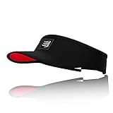 COMPRESPORT Visor Visera, Adultos Unisex, Black/Red (Multicolor), Talla Única