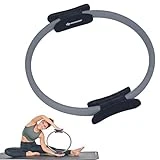 Schildkröt Anillo de Pilates, Aparato para el Entrenamiento del Core, Diámetro 37 cm, Gris