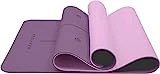 MAXYOGA MaxDirect Esterilla Yoga con Sistema de Alineación del Cuerpo. Colchoneta Yoga Mat Antideslizante y Ligera de Material Ecológico TPE. Tamaño Ideal 183cm x 61cm x 6mm. - Morado