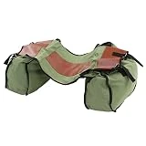 Eulbevoli Paquete de Transporte de Asiento Trasero, Bolsa de Transporte de Asiento de Bicicleta de Doble Hebilla Antidesgarro de Gran Capacidad de Lona para Exteriores(Verde)