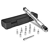 Llave Dinamometrica 1/4 Pulgadas, Dinamometrica 5-25 Nm, Llave Dinamométrica Para Bicicleta Y Motocicleta, ± 3% De Precisión De Error, Con 11 Accesorios Para Llaves,herramientas Taller Mecanico
