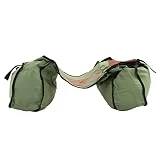 Bolsa de Transporte para Asiento de Bicicleta, Paquete de Transporte de Asiento Trasero Duradero de Lona Antidesgarro 2 Compartimentos Grandes para Viajes(Verde)
