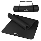 ALPIDEX Esterilla Yoga Gruesa 1,5 cm Colchoneta Antideslizante Tapete Gymnasia Pilates 3 Anchos Fitness Mat Alfombra Deporte Fitness Ejercicios Mat Gimnasio Casa, Black, 190 x 100 x 1.5 cm