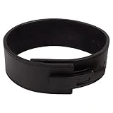 Cinturón ajustable de cuero vacuno negro para hombre para levantamiento de pesas y culturismo, proporciona protección de cintura y impulso de potencia