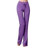 WWricotta Pantalones Yoga para Mujer, Pierna Recta, cómodos, con cordón, para Correr, Largos, Activos, Casuales, Deportivos Shorts Mujer Azul