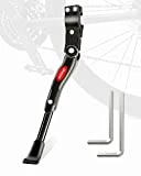 ANDIMEI Patas de Cabra Caballetes Bicicleta - Universal Ajustable Bike Stand con pie Goma Antideslizante, Aluminio Caballete Bici Soporte para 24-28' Montaña Ciclismo BMX Carretera Bicicletas (Negro)