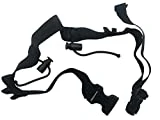 PORTADORSAL Running Elástico - Unisex Adulto, Color Negro, Doble Anclaje para Dorsal y con 6 elásticos para Gel