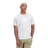 New Balance Camiseta con Logotipo de NB Essentials S/S, Gris atlético (053), M para Hombre