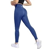 NIBESSER Mallas Deporte Mujer Push Up Leggins Deportivos Mujer de Cintura Alta Anticelulíticos Pantalones Gimnasio Mujer Elásticas Suaves para Yoga Fitness Running, Talla Única para 40-65 kg, Azul