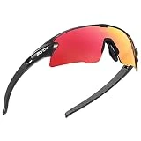 SCVCN Gafas de sol polarizadas Deportivas Ciclismo con 3 lentes intercambiables Hombres Mujeres Bicicletas Correr Voleibol Tenis Conducir Pesca Softbol Montañismo Golf Senderismo HD Alto Contraste 46
