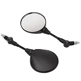Espejo Retrovisor Lateral Universal Para Motocicleta, Espejo Redondo Plegable Anticaída, Color Negro, 10mm espejo retrovisor de motocicleta