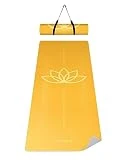 mubusi Esterilla Yoga Flor naranja 60x215 cm - Esterilla Fitness Gruesa 8 mm - Esterilla Deporte para Gimnasio en Casa - Colchoneta Gimnasia para Ejercicio en Casa - Yoga Mat Gym