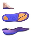 Plantillas Ortopedicas Pie Cavo Con Pronacion, QBK Plantillas Pronador alivio eficaz para Pies Planos Piernas Arqueadas, Rodillas Valgas, Tendinitis Aquiles, Juanete, Antideslizante. L