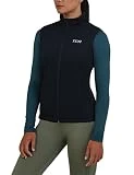 TCA Chaleco Cortavientos Running y Ciclismo, y de Peso Pluma, con Bolsillos con Cremallera para Mujer- Negro, S