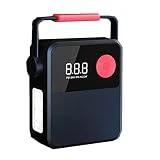 Inflador de neumáticos de coche, bomba de aire portátil eléctrica de 12 V, para coche, motocicleta, bicicleta, bomba de compresor de aire, con luz LED (color: con cable puntiagudo)