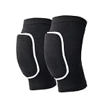DVZUYS Paquete de 2 Rodilleras de Baile, Juego de Rodilleras Deportivas, Rodilleras elásticas Transpirables, Rodilleras de Baile para niños y Adultos para Correr, Deportes, Yoga(Negro)
