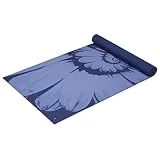 Gaiam Esterilla de yoga con estampado clásico antideslizante para todo tipo de yoga, pilates y entrenamientos de suelo, flor de invierno, 4 mm