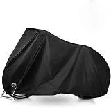 Aoreun Funda para Bicicleta, 210T Bicicleta Exterior Impermeable, Fundas Bicicleta Exterior Protección UV Anti Polvo Lluvia con Orificios Bloqueo, para Bicicleta Montaña Carretera, 200x110x70cm