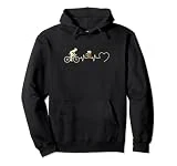 Latido corazón bicicleta cerveza hombre humor idea regalo ciclista Sudadera con Capucha