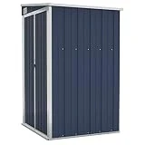vidaXL Cobertizo de jardín de Pared Acero galvanizado 118x100x178 cm