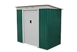 GARDIUN KIS12909 - Caseta Metálica Buckingham 2.43 m² Exterior 121 x 201 x 176 cm Acero Galvanizado Verde