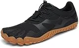 SAGUARO Hombre Mujer Minimalistas Zapatillas de Trail Running Ligeras y Respirable Zapatos Descalzos Gym Playa Calzado de Deportes Acuaticos para Asfalto Correr Senderismo, Tinta Negra 42 EU