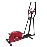 Bicicleta elíptica - 8 intensidades Diferentes - Conexión App Kinomap - Chasis Reforzado Soporta hasta 150kgs - Deporte en casa, Rojo y Negro