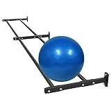 LLA, Pelota de Gimnasia Ejercicio Negro Soporte De Pelota De Estabilidad De Yoga,Ajustable Soporte De Silla De Bola De Ejercicio, Montaje En Pared Estante De Bola De Equilibrio,Accesorios De Gimnasio