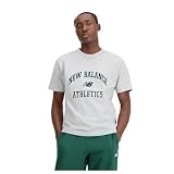 new balance Camiseta para hombre, Gris Atlético, 48