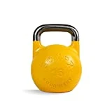 BOXPT equipment Kettlebell de Competición en Hierro Cromado Amarillo (16kg)