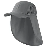 BASSDASH UPF 50 + Gorra de Pesca Plegable Gorra de béisbol, con Tapa de Cuello extraíble, portátil, Adecuada para Senderismo de Golf Masculino y Femenino