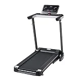HOMCOM Cinta de Correr y Andar Eléctrica Plegable Velocidad 1-12 km/h con 12 Programas Pantalla LCD Botón de Emergencia Carga 100 kg 71x128x122 cm Negro