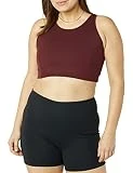 Core 10 Sujetador Deportivo Comfort de Tirantes, con Malla, para Todo El Día Mujer, Burdeos Mezcla, XS