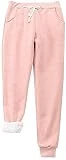 Pantalones De Chándal For Mujer Pantalones De Chándal con Forro Polar Pantalones De Invierno De Talle Alto Pantalones Cálidos Y Mullidos Pantalones De Chándal Leggings (Color : Pink, Size : 3XL)