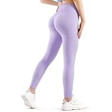 GymCope Leggins Mujer Acanalados Sin Costuras, Leggings Mallas Push up de Cintura Alta Suaves Elásticos, Pantalones Yoga Pants Largo Deportivos Slim Fit para Pilates, Fitness, Gimnasio, Correr