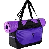 Hefddehy Bolsa de yoga, bolsa de viaje, esterilla de yoga, mochila con gran capacidad, bolsa de gimnasio, bolsa de yoga, color lila, Morado