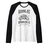 Bonneville Salt Flats Cumpleaños de motocicleta 1953 Motero Camiseta Manga Raglan