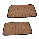 Angoily 2 Uds Suministros para Mascotas Producto De Verano para Mascotas Comodidad para Mascotas Alfombrilla Fresca De Bambú para Cachorros De Ratán Almohadilla De Refrigeración para