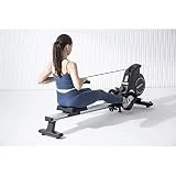 MASKHÄL Máquina de Remo Home MK270, Entrenamiento de Remo en Casa o Gimnasio, 8 Niveles de Resistencia, Consola LCD, Conexión Bluetooth con Móvil o Tablet