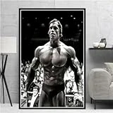 Mural Art Canvas Imprimir Póster Arnold Schwarzenegger Bodybuilding Print Gym Body Fitness Art Gym Home Room Decor 58x78cm sin marco