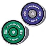 Pack Parches Discos de 20 y 10 kgs de PVC Una Lloradita y a Seguir - Accesorio Para Gym o Cross Trainning Para Mochilas Y Chaleco Militares (RX Plus)