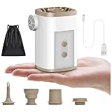 WOAFEY Bomba de EléCtrica 3600MAh Bomba de PortáTil Tipo C Recargable 6 Boquillas y Luz LED para Acampar Al Libre, Flotadores de Piscina