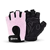 Skevic Guantes Gimnasio Hombre y Mujer - Guantes Gym Ideales para Levantamiento de Pesas, Crossfit, Barra Dominadas, Ciclismo, etc. Guantes Gimnasio Mujer, Guantes Fitness Transpirable Antideslizante